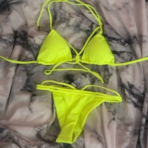 Brand new Neon yellow bikini